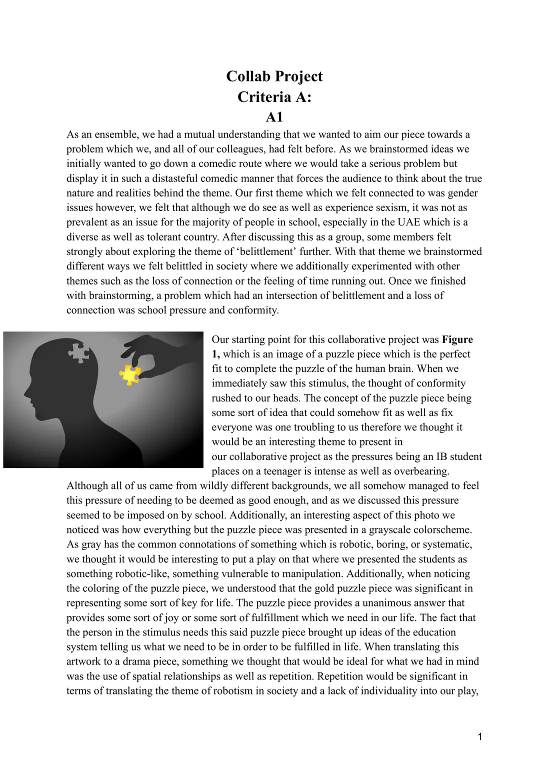 Page 1 of the exemplar